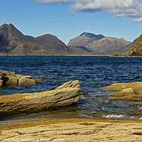 Buy canvas prints of Cuillins from the Loch Scavaig in Elgol by Jenny Hibbert