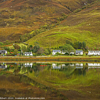 Buy canvas prints of Reflection on the Loch Long looking across to Dornie by Jenny Hibbert