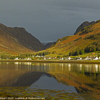 Buy canvas prints of Dornie Loch Long with reflections  by Jenny Hibbert