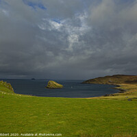 Buy canvas prints of Duntulm Castle overlooking Holm Island, Isle of Skye by Jenny Hibbert