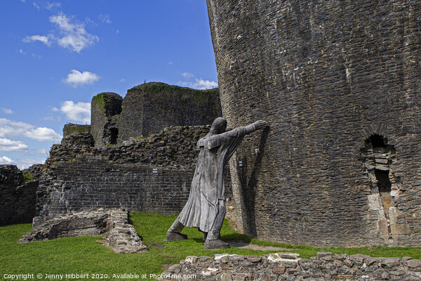 Caerphilly Castle Picture Board by Jenny Hibbert