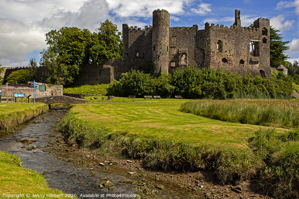 Laugharne Castle in Carmarthenshire Picture Board by Jenny Hibbert