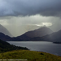 Buy canvas prints of Looking down on Loch Duich near Dornie Scotland by Jenny Hibbert