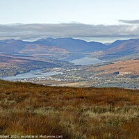 Buy canvas prints of Aonach Mor looking over the hills & lochs of Lochabar by Jenny Hibbert