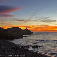 Buy canvas prints of Bracelet Bay as dawn breaks by Jenny Hibbert