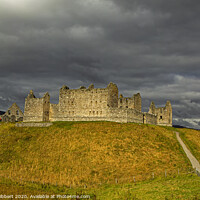 Buy canvas prints of View of Ruthven Barracks on a stormy afternoon by Jenny Hibbert