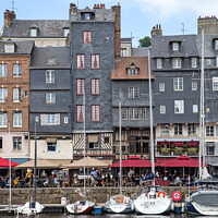 Buy canvas prints of Boats in Honfleur harbour by Brigitte Whiteing