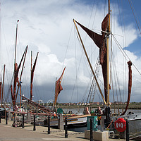 Buy canvas prints of Traditional Thames barges Maldon by Brigitte Whiteing