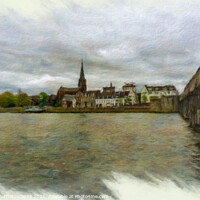 Buy canvas prints of Maastricht Cityscape Digital Oil by DiFigiano Photography
