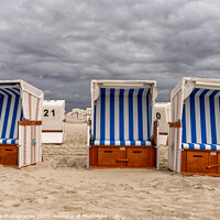 Buy canvas prints of Wadden Sea Beach Baskets by DiFigiano Photography