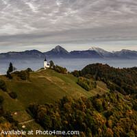 Buy canvas prints of Saint Primoz and Felicjan Fall Panorama by DiFigiano Photography