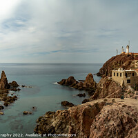 Buy canvas prints of Cabo de Gata Lighthouse Panorama by DiFigiano Photography