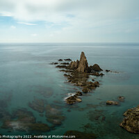 Buy canvas prints of The Las Sirenas cliffs and reef in Cabo de Gata by DiFigiano Photography