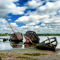 Buy canvas prints of Pin Mill Boat Graveyard by DiFigiano Photography
