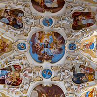 Buy canvas prints of The Castle Chapel Ceiling at Bojnice by DiFigiano Photography