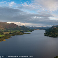 Buy canvas prints of Bassenthwaite Lake Evening Panorama by DiFigiano Photography