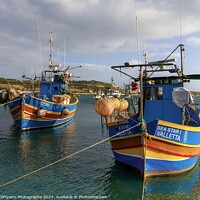 Buy canvas prints of Marsaxlokk Fishing Boats by DiFigiano Photography