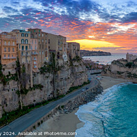 Buy canvas prints of Tropea Panorama Sunset by DiFigiano Photography