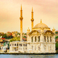 Buy canvas prints of Ortakoy Mosque by DiFigiano Photography