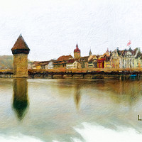Buy canvas prints of Lucerne Cityscape 1 by DiFigiano Photography