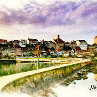 Buy canvas prints of Murten Cityscape 1 by DiFigiano Photography