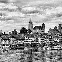 Buy canvas prints of Rapperswil Castle Panorama by DiFigiano Photography