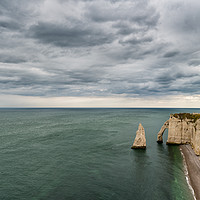 Buy canvas prints of Les Falaises d'Etretat Panorama by DiFigiano Photography