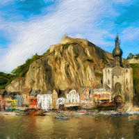 Buy canvas prints of Dinant Cityscape 1 by DiFigiano Photography