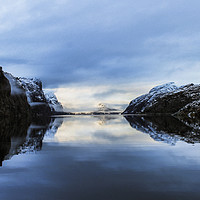 Buy canvas prints of Norway Fjord in winter by Hannan Images