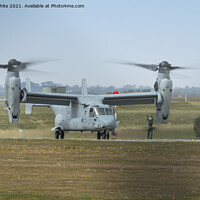 Buy canvas prints of Bell Boeing V-22 Osprey Helicopter   by kathy white