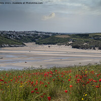 Buy canvas prints of West Pentire, Crantock Beach Cornwall  by kathy white