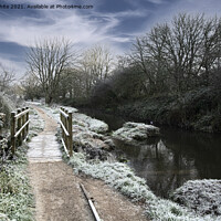 Buy canvas prints of winter walk,snow scene by kathy white