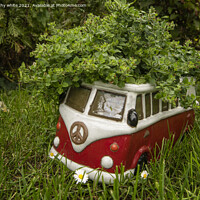 Buy canvas prints of my little volkswagen caravanette by kathy white