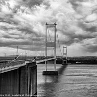 Buy canvas prints of The Severn  suspension bridge  by kathy white