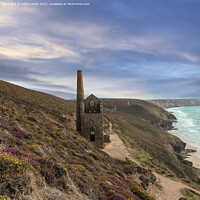 Buy canvas prints of St Agnes Head and  Chapel Porth,Wheal Coates,summe by kathy white