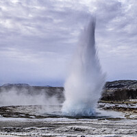 Buy canvas prints of Explosive Eruption of Icelandic Geyser by kathy white