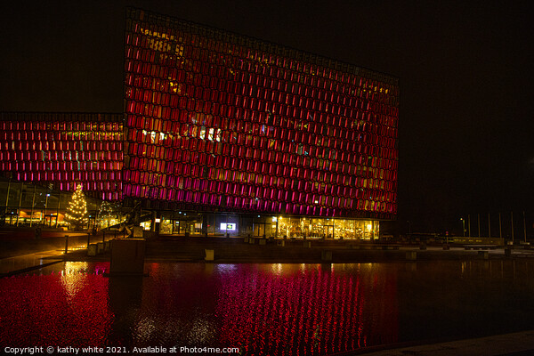 Reykjavik Iceland ,Harpa Concert Hall Picture Board by kathy white