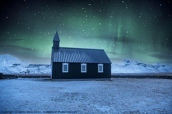 ,Black church Iceland,the Búðakirkja. . Picture Board by kathy white