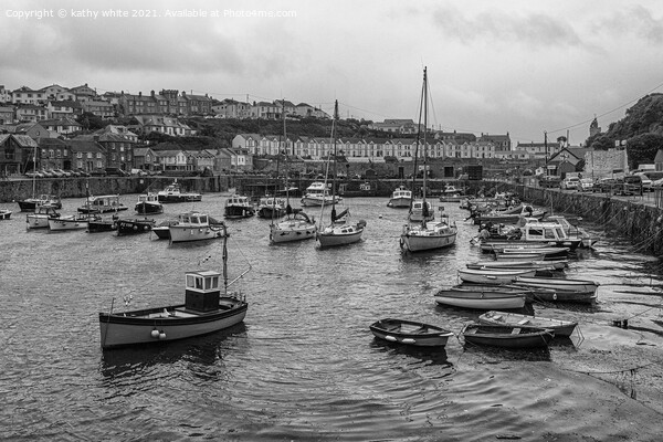Porthleven Harbour Cornwall with fishing boats Picture Board by kathy white