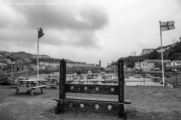 Porthleven Harbour Cornwall,stocks Picture Board by kathy white