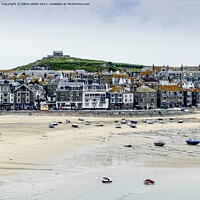 Buy canvas prints of St. Ives bay  Cornwall uk, by kathy white