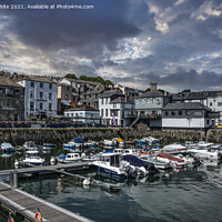 Buy canvas prints of Falmouth Cornwall marina by kathy white