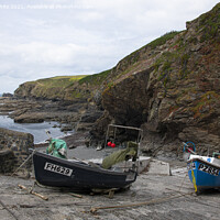 Buy canvas prints of lizard point and fishing boats by kathy white