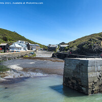 Buy canvas prints of  Mullion Cove Cornwall by kathy white