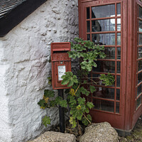 Buy canvas prints of Classic British red telephone box, t.Ives Cornwall, by kathy white