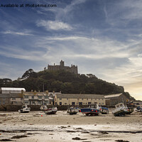 Buy canvas prints of St Michaels mount Cornwall low tide by kathy white