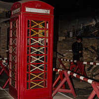 Buy canvas prints of Old red phone box in the war by kathy white