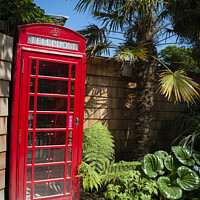Buy canvas prints of  Heligan's telephone box by kathy white