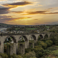 Buy canvas prints of falmouth,Penryn Viaduct Cornwall, by kathy white