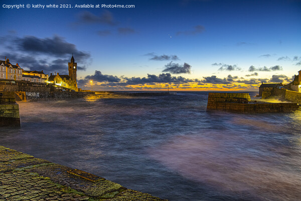 Saturn and Jupiter conjunction,Porthleven Picture Board by kathy white
